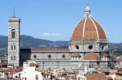 Florence Cathedral, as seen from Palazzo Vecchio tower.
