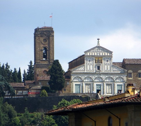 San Miniato al monte, as seen from Ponte Vecchio