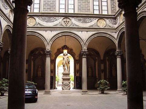 The courtyard of Palazzo Medici Riccardi.